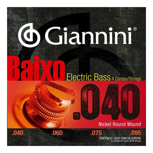 Encordoamento Contra Baixo Leve 0.040 Geebrl/4 Giannini