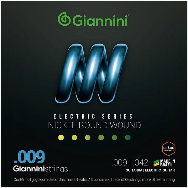 Encordoamento Guitarra Niquel Eletric .009 Geegst.9 Giannini
