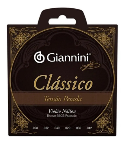 Encordoamento Violão Clássico Nylon Tensão Pesada Giannini