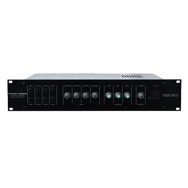 Cabeçote Autoamplificado 250w Rms Pm4 800 Mark Audio