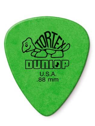 Kit com 6 Palhetas Tortex 0.88mm Verde (1344) 418r.88 Dunlop
