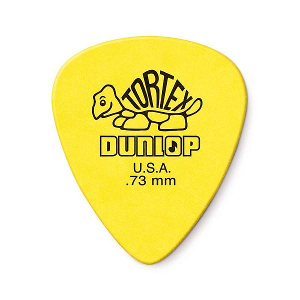 Kit com 6 Palhetas Tortex 0,73mm Amarela (1343) 418r.73 Dunlop