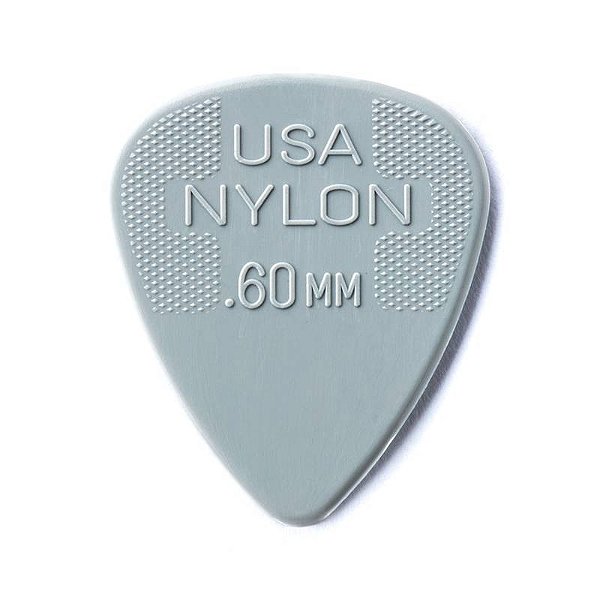 Kit com 6 Palhetas Nylon Standard 0,60mm Cinza Claro (1980) 44r.60 Dunlop