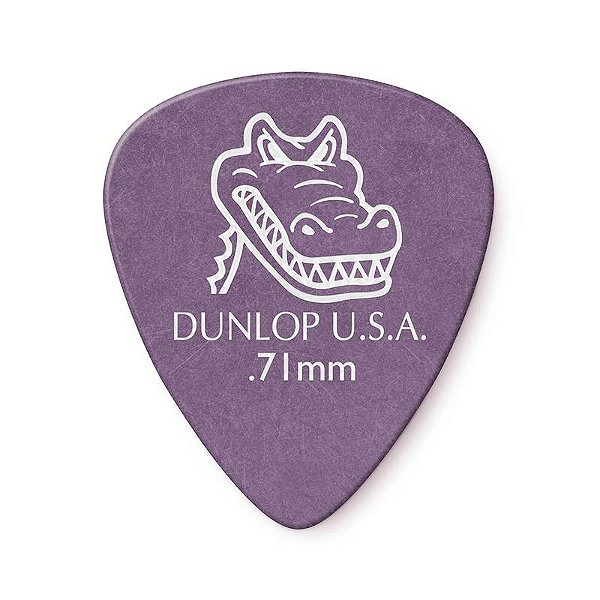 Kit com 6 Palhetas Gator Grip 0,71mm (1812) 417r.71 Dunlop