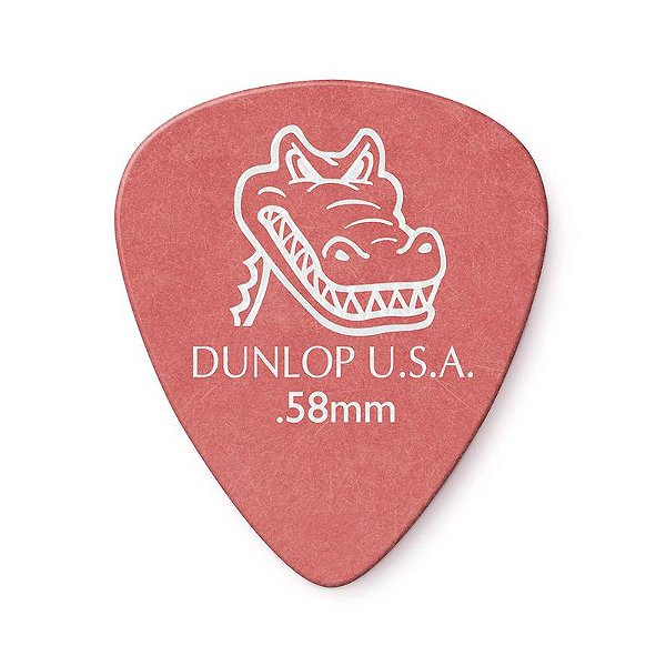 Kit com 6 Palhetas Gator Grip 0,58mm (1811) 417r.58 Dunlop