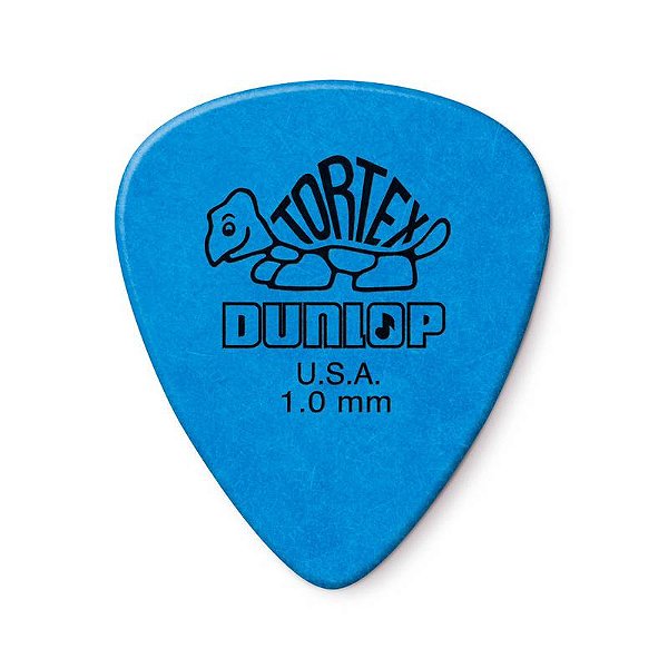 Kit com 6 Palhetas Tortex 1mm Azul (1345) 418r1.0 Dunlop