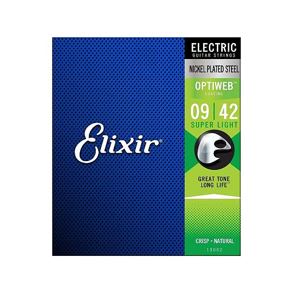 Encordoamento 009 Super Light P/ Guitarra Optiweb (12090) 19002 Elixir