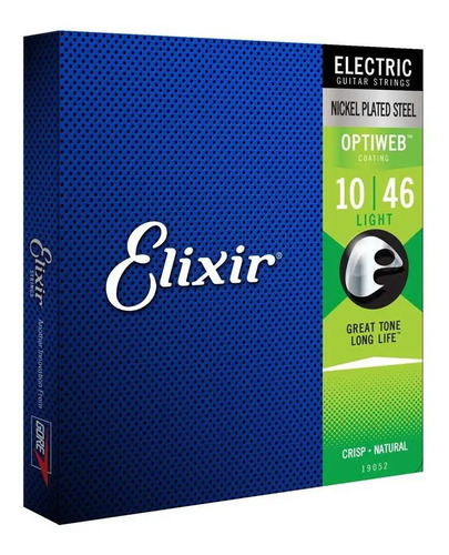 Corda  Para Guitarra .010 10-46 Light Optiweb Elixir
