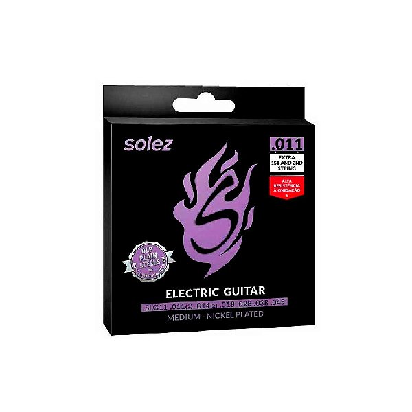 Encordoamento De Guitarra 0.011" Slg11 Ga Solez