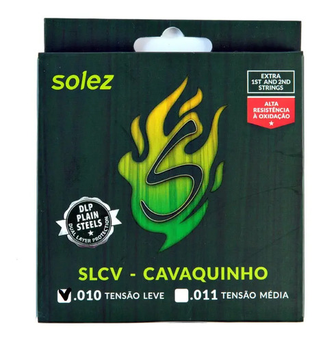 Cordas Para Cavaco 0.010"/0.030" Slcv L Npb Solez