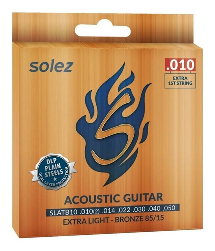 Cordas Para Violão Bronze 85/15 0.010"/0.050" Slatb10 Solez