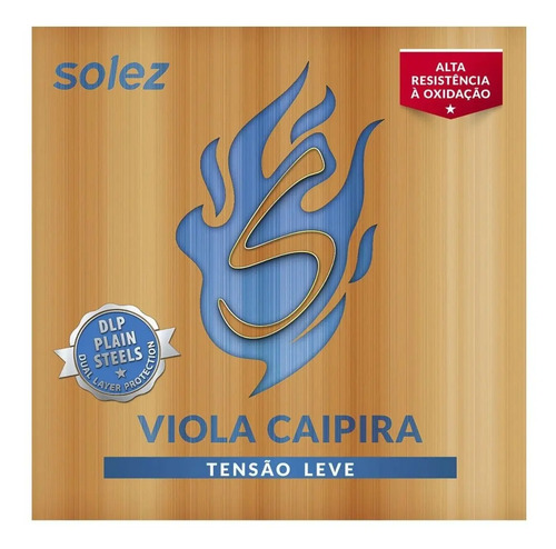 Encordoamento Para Viola Niquel Tensão Leve Slvc Tl Solez
