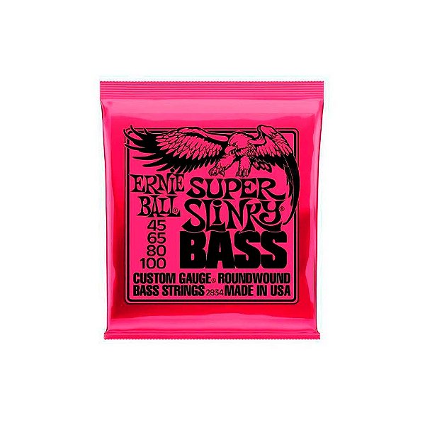 Encordoamento P/baixo 4 Cordas Super Slinky Niquel 045"-100" P02834 Ernie Ball