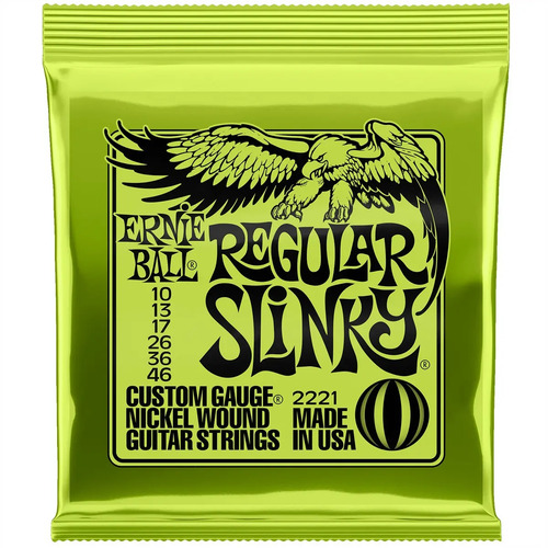 Corda Guitarra 10-46 Regular Slink Niquel P02221 Ernie Ball