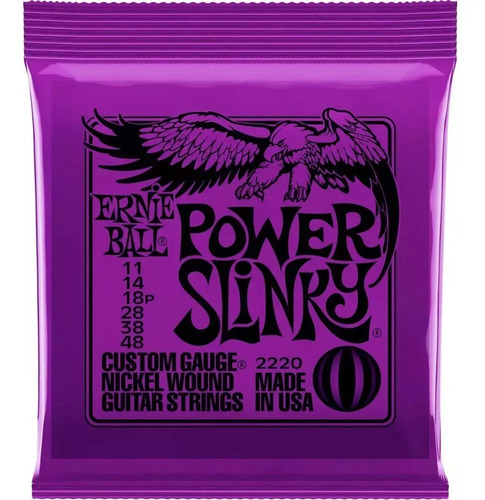 Corda Guitarra 011-048Power Slink Niquel P02220 Ernie Ball