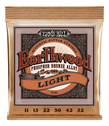 Corda Violão Aço Earthwood Leve 011-052 P02148 Ernie Ball