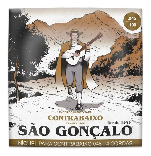 Jogo De Cordas Contrabaixo 4 Cordas Niquel 0.045 - 0.100 São Gonçalo