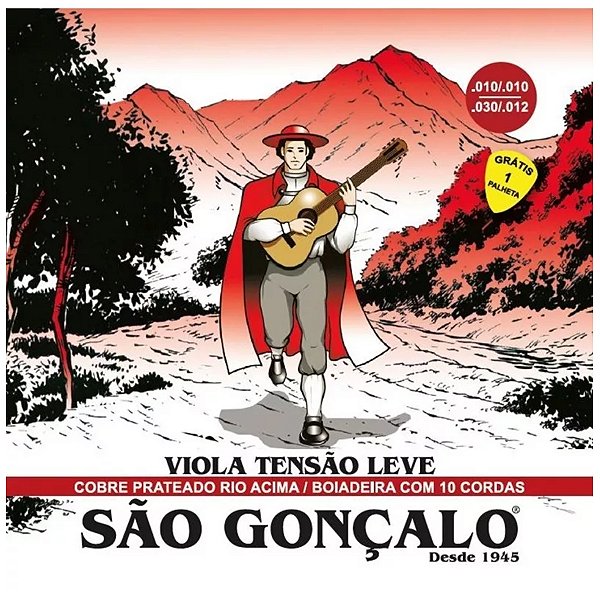 Corda Viola Cebolão Em Mi Cobre Leve 10-10 30-12 São Gonçalo