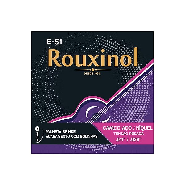 Encordoamento Cavaquinho Elétrico Acústico E-51 Rouxinol