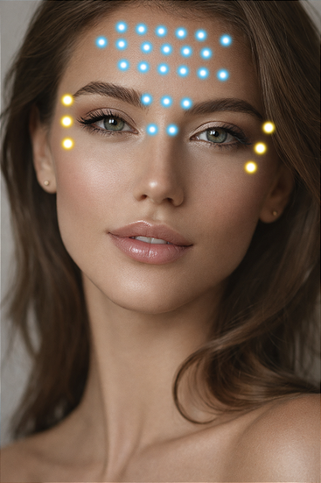 Toxina Botulínica 50UI (Testa, Nariz e Pés de Galinhas - Olhos)