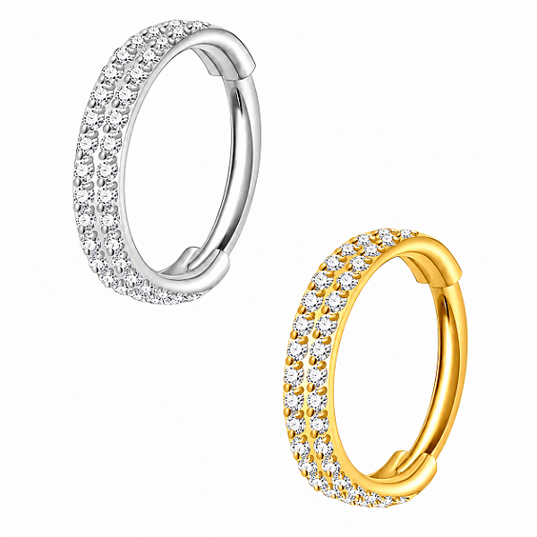 Piercing Argola Titânio Zircônia Hélix Conch Nariz