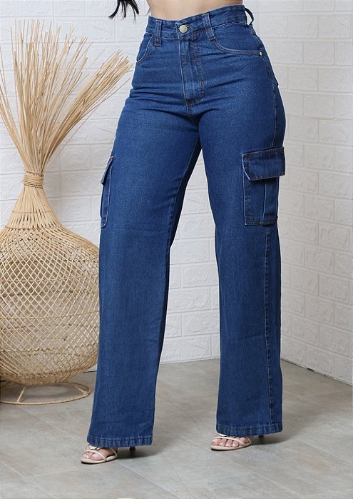Calça Cargo Jeans