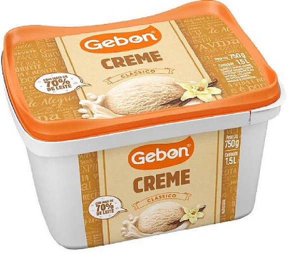 Sorvete Gebon Classico Creme 1,5l