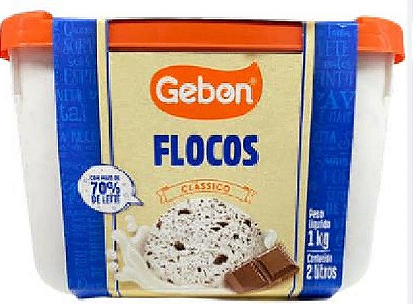 Sorvete Gebon Classico Flocos 1,5l