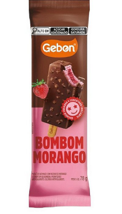 Picole Gebon Bombom de Morango