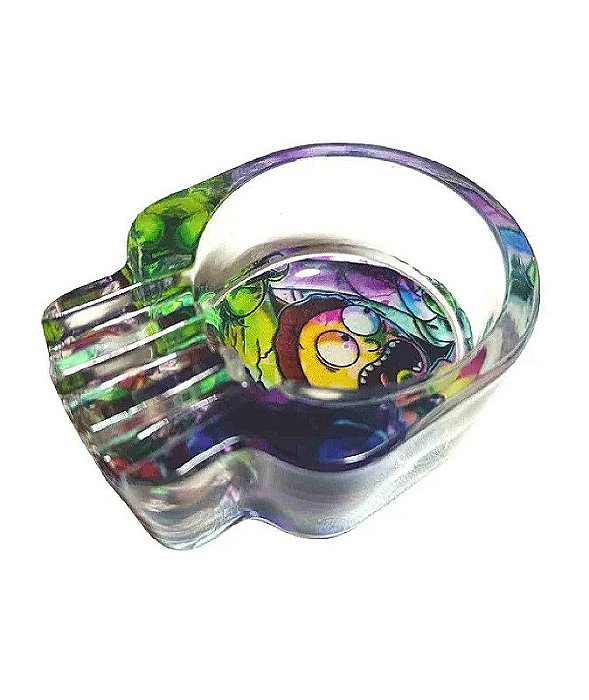 Cinzeiro de Vidro Ashtray Rick & Morty