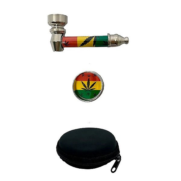 Kit Case Redondo Dichavador/Pipe Bob Marley