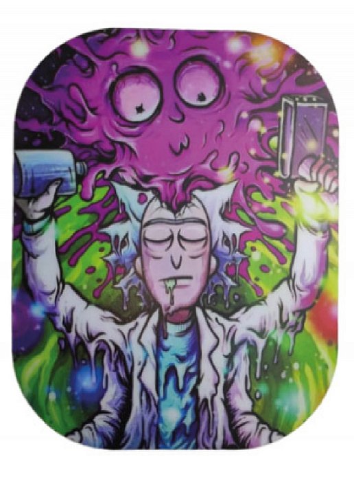 Bandeja de Metal Rick And Morty Rosa