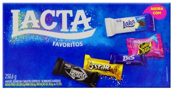 Caixa de Bombom Lacta 250G