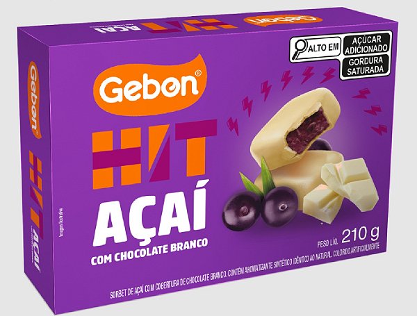 Sorvete Gebon Hit Acai Com Chocolate Branco