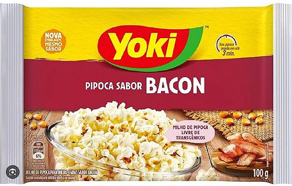 Pipoca Microondas Yoki Bacon 100G