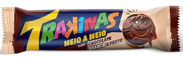 Bolacha Trakinas Meio A Meio Branco 126G