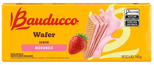 Wafer Bauducco Morango 140G