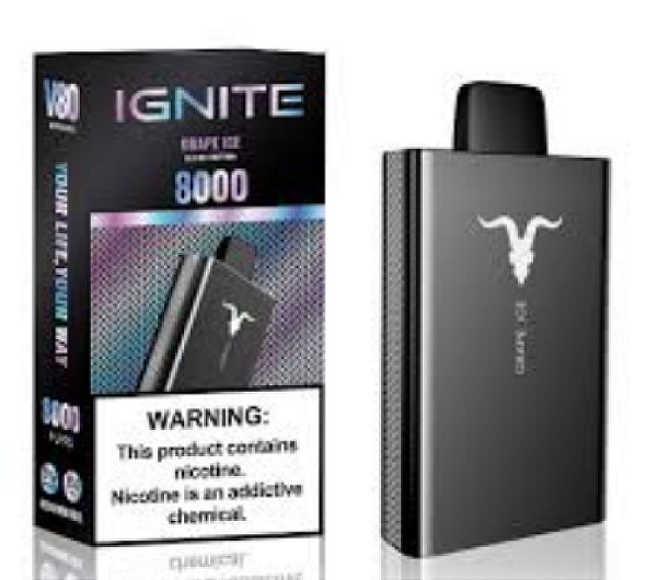 Ignite 8000 Puffs Grape Ice