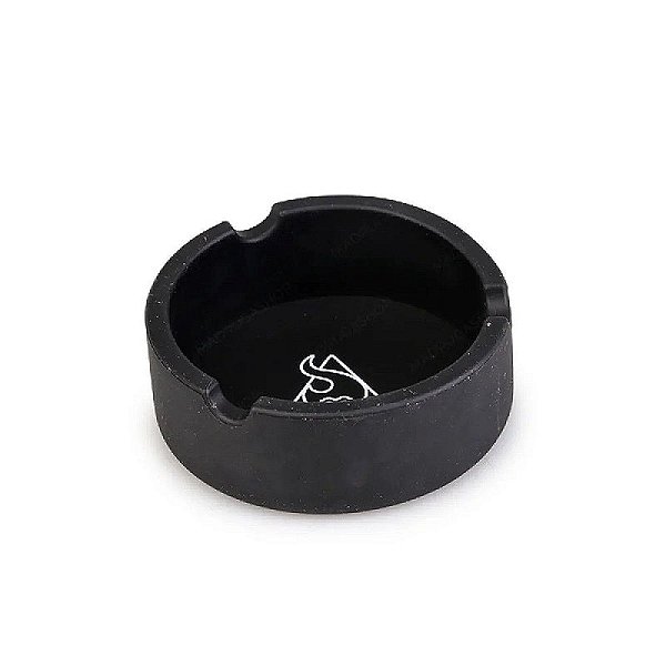 Cinzeiro de Silicone Squadafum Redondo Preto