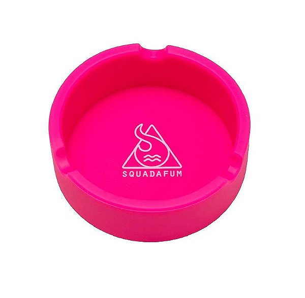 Cinzeiro de Silicone Squadafum Redondo Rosa