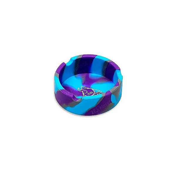Cinzeiro de Silicone Squadafum Redondo Roxo/Cinza