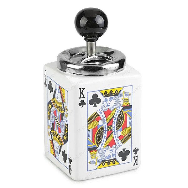 Cinzeiro Ceramica Baralho