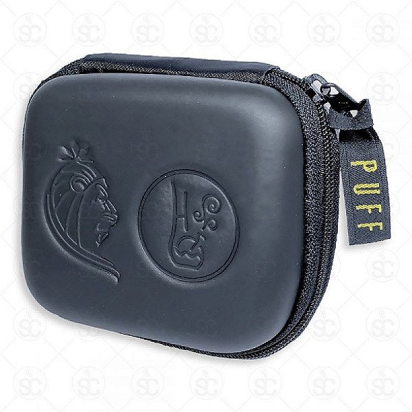 Case Puff Piteira de Vidro Hippie Bong Preto