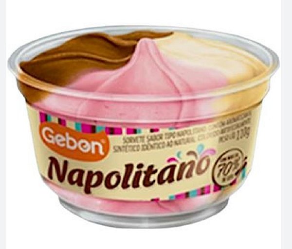 Sorvete Gebon Napolitano 120G