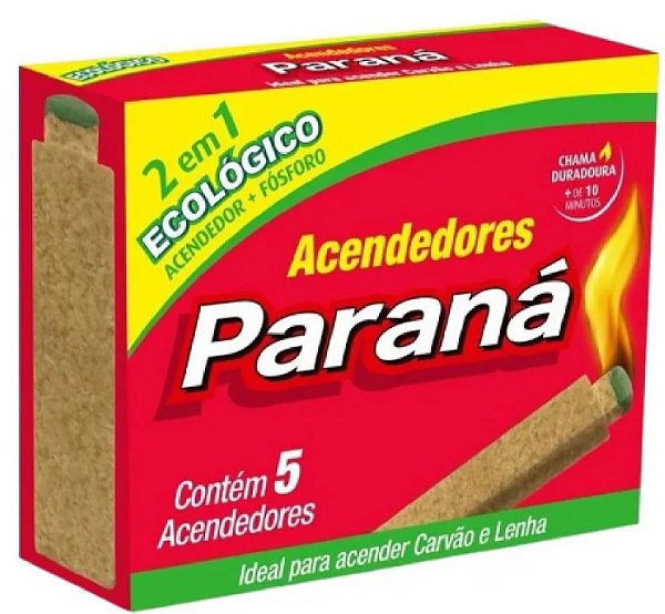 Fosforo Parana Acendedor P/ Churrasqueira 5und