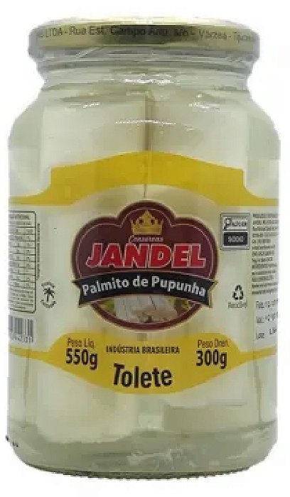 Palmito Pupunha Jandel Conserva 300G