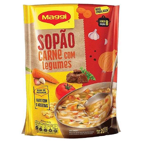 Sopao Maggi Carne Com Legumes 200G