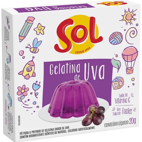 Gelatina Sol Uva 20G