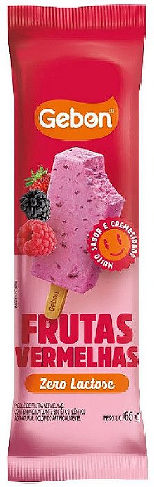 Picole Gebon Frutas Vermelhas Sem Lactose