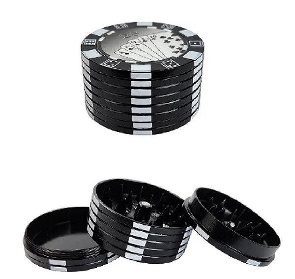 Dichavador Metal Genio Poker Preto